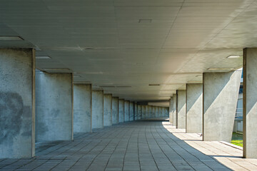 Ggallery tunnel near Museum Park, Rotterdam, The Netherlands