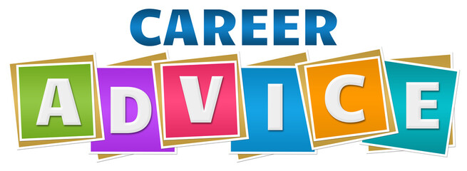 Career Advice Colorful Blocks Text 