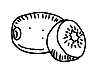 Kiwi fruit hand drawn illustration