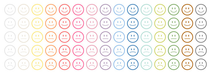 5 Gesichter Kontur Positiv Bis Negativ 15 Farben