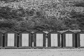 beach huts on the beach