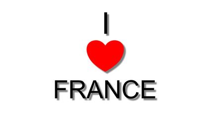 i love france red heart