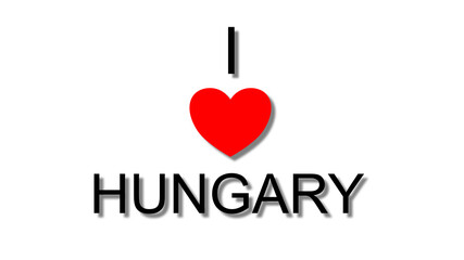 i love hungary red heart