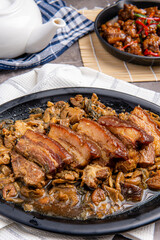 Delicious Braised pork belly or khau bak 

Khau bak is Chinese traditional cuisine.