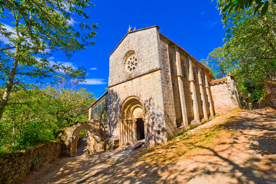Monastery of Santa Cristina de Ribas de Sil, 12-13th Century Romanesque Style, Spanish Property of Cultural Interest, Spanish National Heritage Site, Ribera Sacra, Orense, Galicia, Spain, Europe