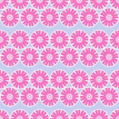 pink and white wheels with blue background seamless repeat pattern