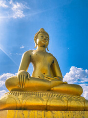 Big Golden buddha statue in chiang Rai, Chiang Mai Province, Thailand