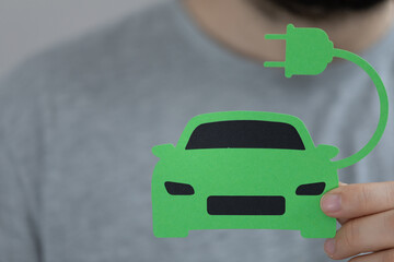 car green paper cut out eco