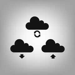 Internet cloud icon for the interface of applications, games.