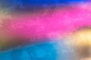 texture of concrete wall with multicolored glare from stained glass