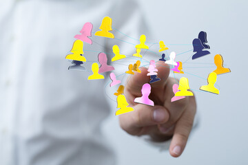 videoconference group of people talking in social network
