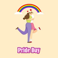 vector illustration for LGBTQ pride day, the month of pride