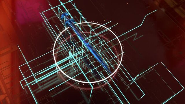 3D concept of a futuristic vaccine concept
