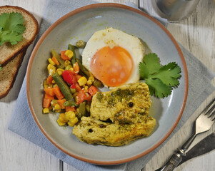 egg with vegetables