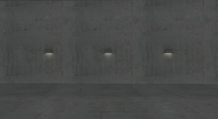 nice concrete simple wall lighting urdan style 3d place image - ver2