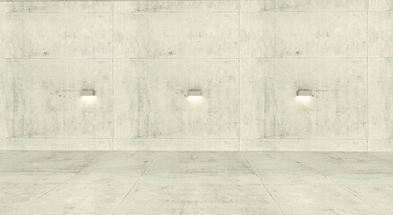 nice concrete simple wall lighting urdan style 3d place image - ver2-4