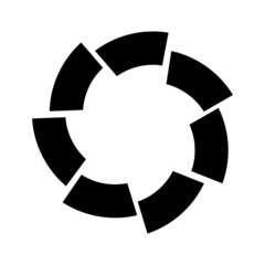 modern logo design, broken circle shapes, circle brick blok