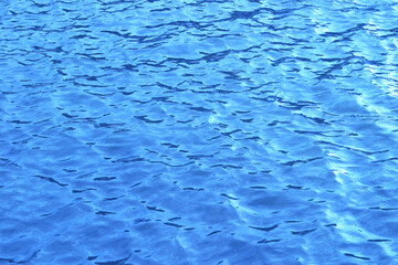 水テクスチャ背景(青色) 小波立つ海面のテクスチャ