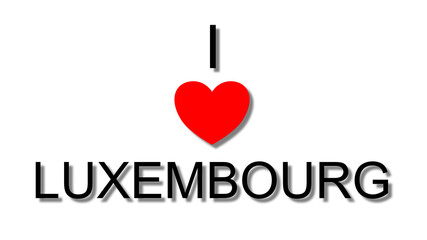 i love luxembourg red heart
