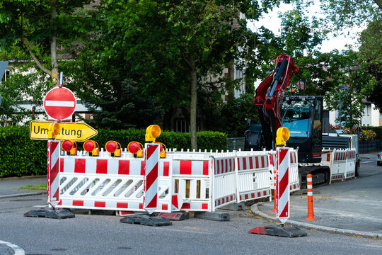 Baustelle an einer Stra&szlig;e