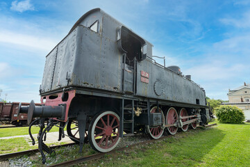 Fototapeta na wymiar Old stream locomotive