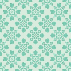 Decorative floral vector seamless pattern design