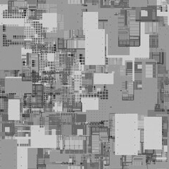 Seamless repeating pattern of height maps. Can be used for futuristic objects in 3D