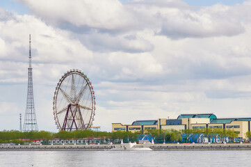 Summer view from the embankment of Blagoveshchensk.