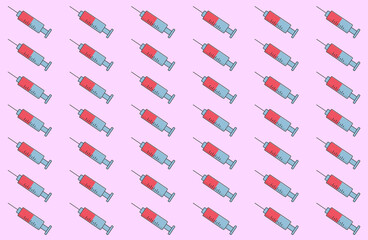 Plantilla jeringuilla ilustracion donacion de sangre patrón sanidad día del donante de sangre