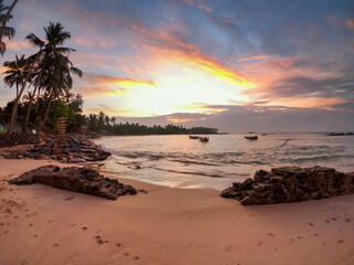 Sunrise in Mirissa beach, Sri Lanka