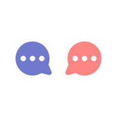 Speech bubble, icon, communication symbol, comments, message. Vector illustration.