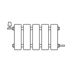 Vector icon heating radiator