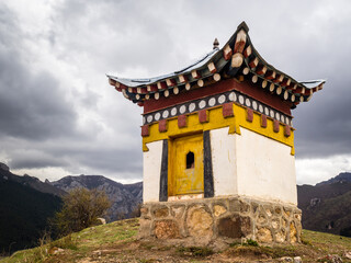 View of the Langmusi buddhist temples in Gansu