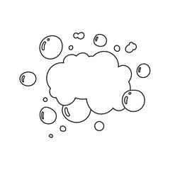 Hand drawn soap bubbles.