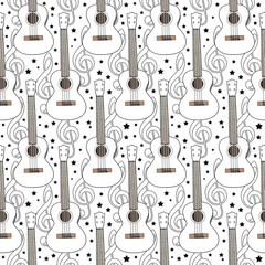 seamless pattern with guitar