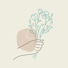 Hand With Flowers