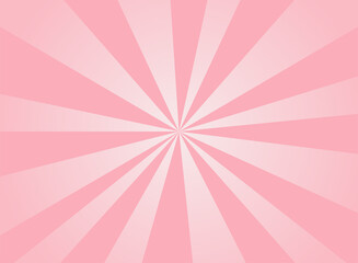 Sunlight rays background. Pink and white color burst background.