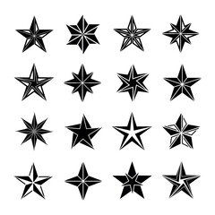 Obraz premium Star Icon Vector Set