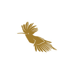 Eurasian Hoopoe bird vector illustration. Eurasian Hoopoe bird logo design concept template. Creative symbol