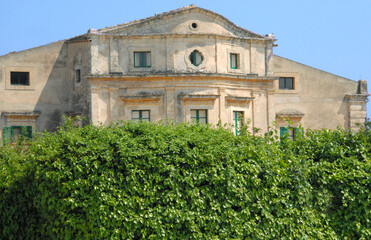 Fototapeta na wymiar Palazzo Ducezio is located in Noto and is the seat of the town hall, the name is in honor of Ducezio, founder of the city.