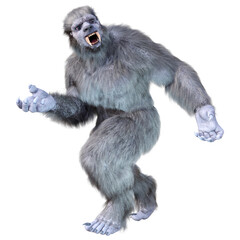 Fototapeta premium 3D Rendering Snow Beast on White