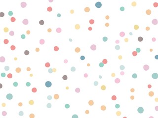 Dot pattern. Multi color dot pattern. Pastel colores abstract vector pattern.  