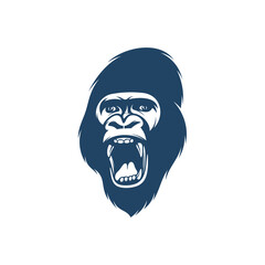 Head Monkey vector illustration. Head Monkey logo design concept template. Creative symbol