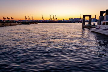 東京湾の夕日