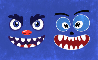 monster face open mouth Image