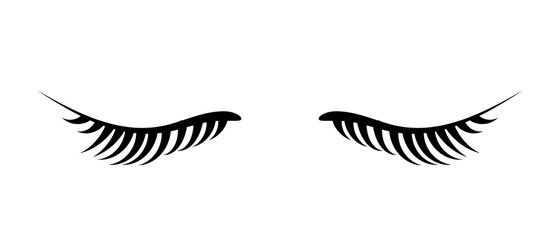 Black false eyelashes icon.