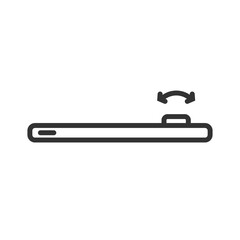 Wide angle smart phone camera line icon