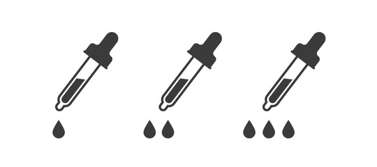 Dropper vector flat pictogram