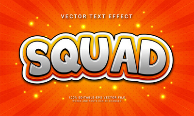 Squad editable text effect