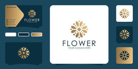 luxury flower logo design and business card inspiration